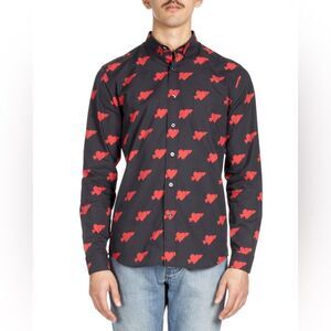 Ami Paris Heartbreaker-Print Sport Shirt‎